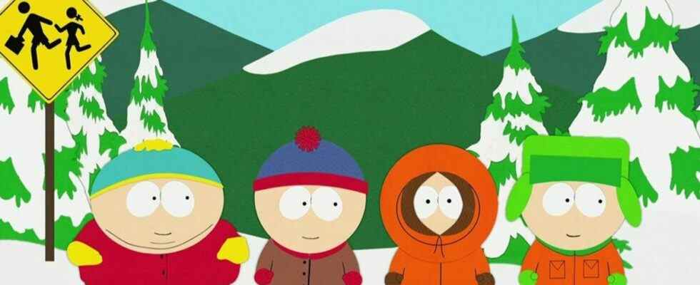 Cartman, Eric, Kenny, and Kyle in an episode of South Park