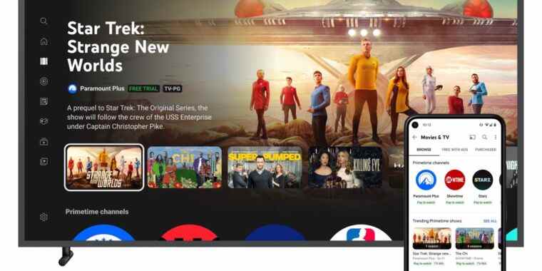 Les nouvelles chaînes Primetime de YouTube regroupent 34 services de streaming en un seul endroit