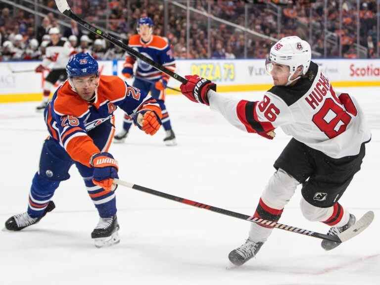 Les Oilers flétrissent en troisième période, crachant la défaite face aux Devils dynamiques