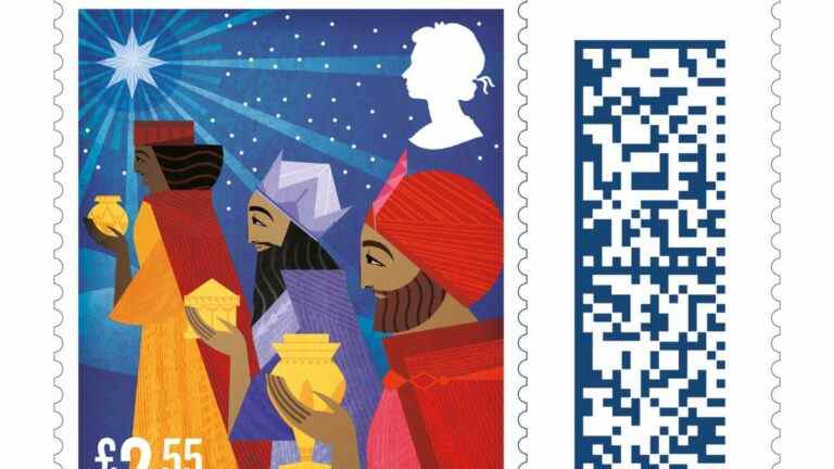 Royal Mail publie les derniers timbres de Noël pour présenter la silhouette de la reine