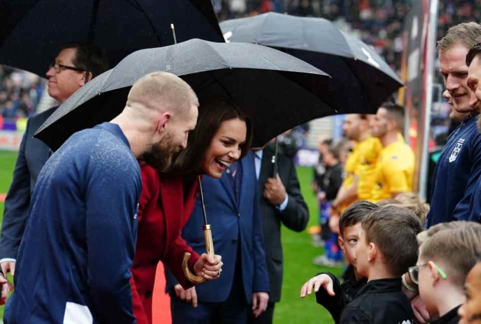 la princesse de galles assiste au quart de finale de la coupe du monde de rugby angleterre 2021