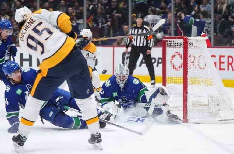 Les Canucks étaient en contrôle, mais ont laissé filer le match aux Predators en fusillade