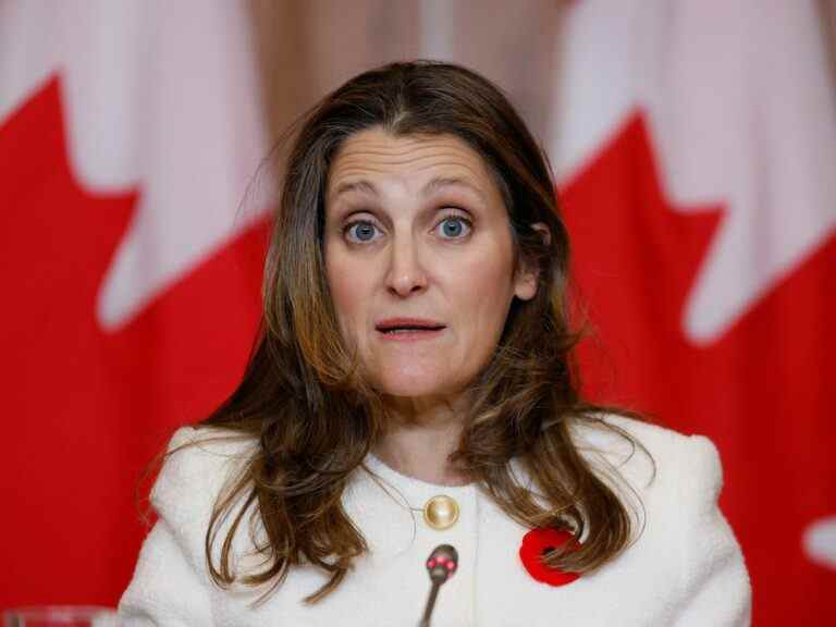 John Ivison : L’hiver arrive et Freeland n’est pas prêt à y faire face