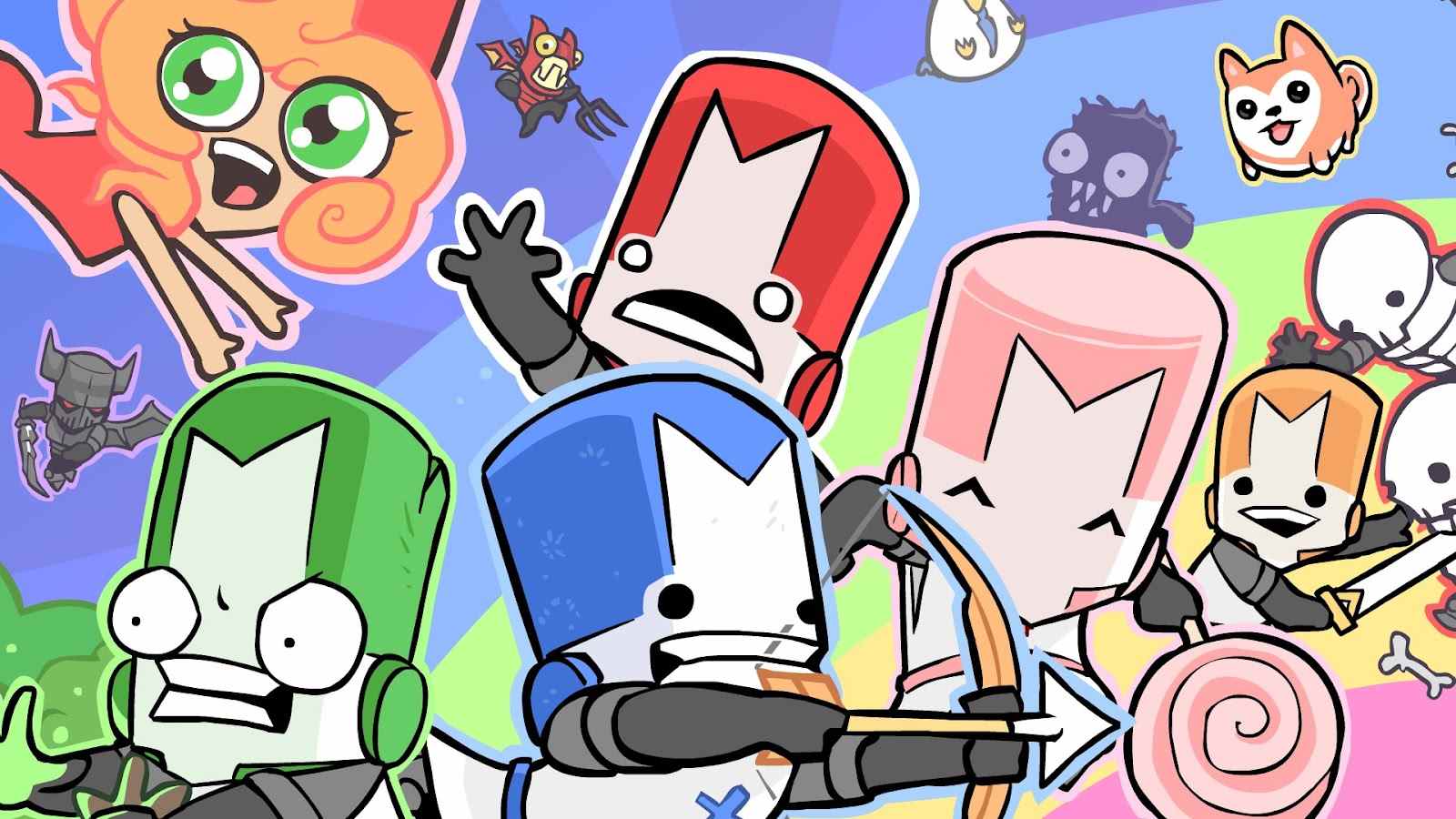 L'écran titre de Castle Crashers