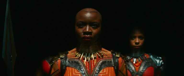 Danai Gurira as Okoye in Marvel Studios' Black Panther: Wakanda Forever. Photo courtesy of Marvel Studios. © 2022 MARVEL.