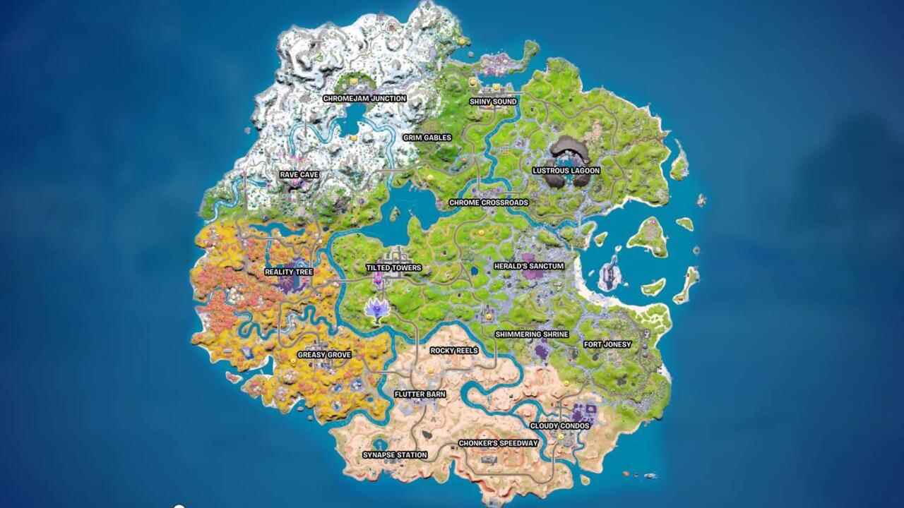 La carte Battle Royale du chapitre 3 de Fortnite, nom de code Artemis