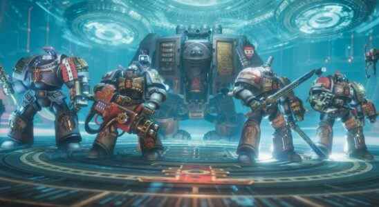 Warhammer 40,000: Chaos Gate - Daemonhunters - a dreadnought and four grey knights hang out in the new Duty Eternal DLC