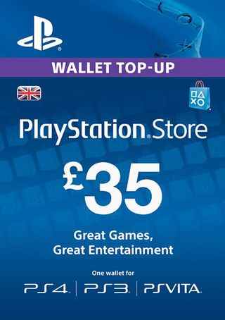 35 £ de recharge pour le portefeuille PlayStation Network