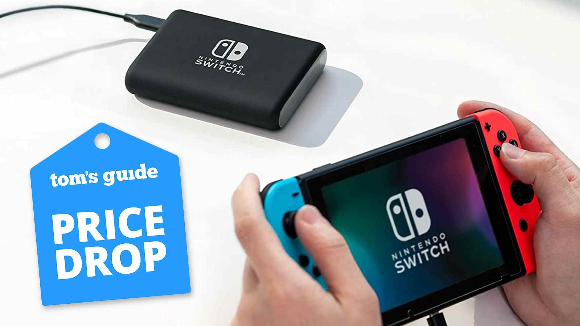 Powerbank Anker Nintendo Switch avec une étiquette d'offre Tom's Guide