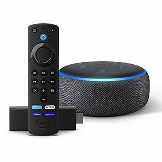 Pack de divertissement : Fire TV Stick (comprend les commandes du téléviseur) avec Echo Dot (3e génération)