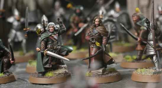 The Lord of the Rings Battle of Osgiliath Madril and Damrod miniatures closeup