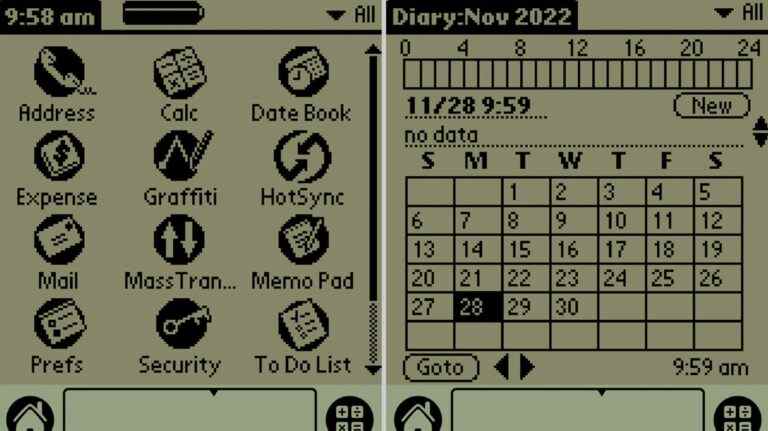 Vous pouvez essayer des centaines d’applications PalmPilot des années 90 dans votre navigateur