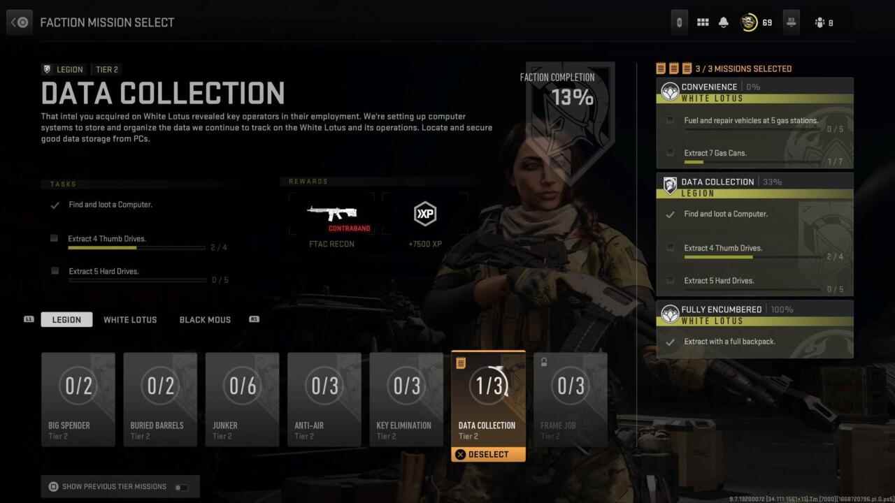 Missions de faction DMZ