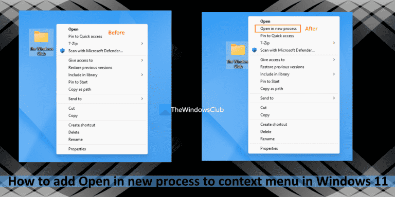 Comment ajouter Ouvrir dans un nouveau processus au menu contextuel dans Windows 11