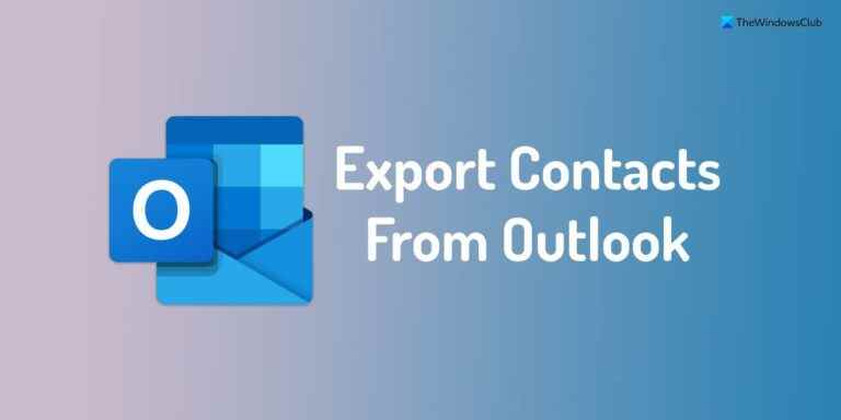 Comment exporter des contacts depuis Outlook