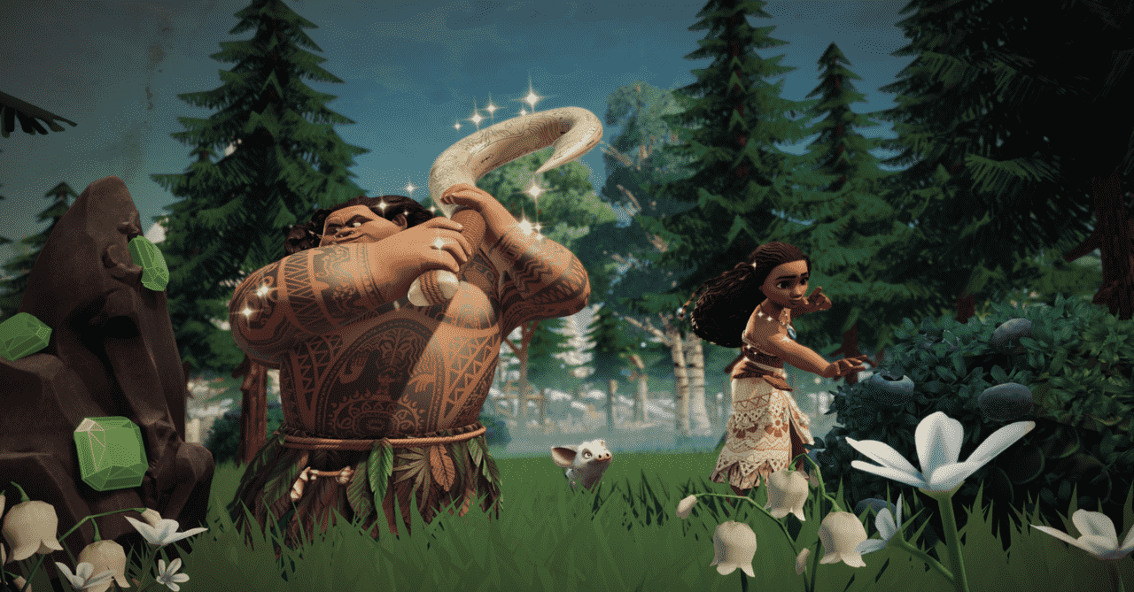 Moana et Maui se trouvent dans le royaume de Moana.