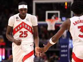 L'attaquant des Raptors Chris Boucher devrait être de retour dans l'alignement contre les Brooklyn Nets mercredi.  Getty Images