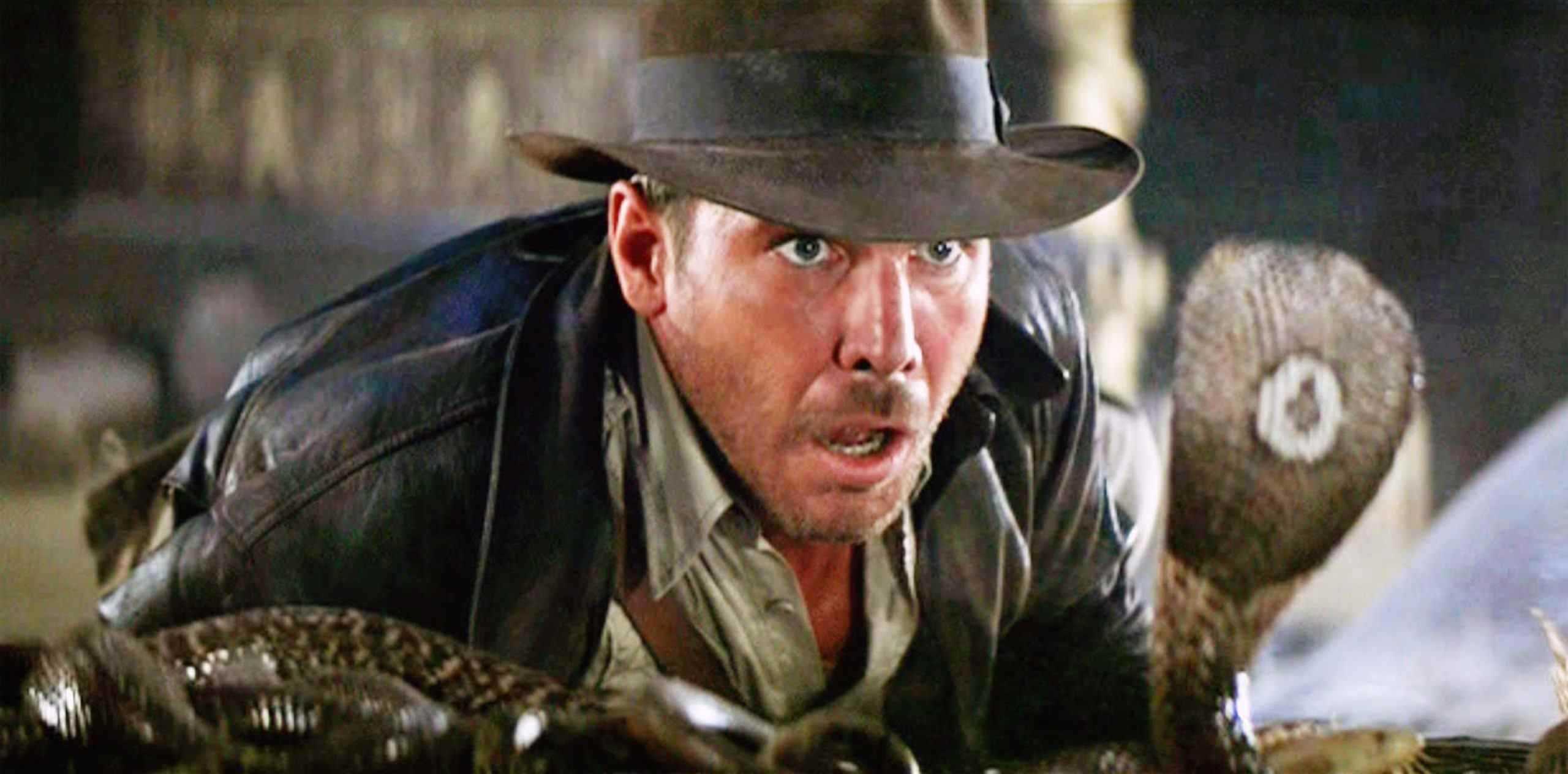 Harrison Ford and Snake in Indiana Jones