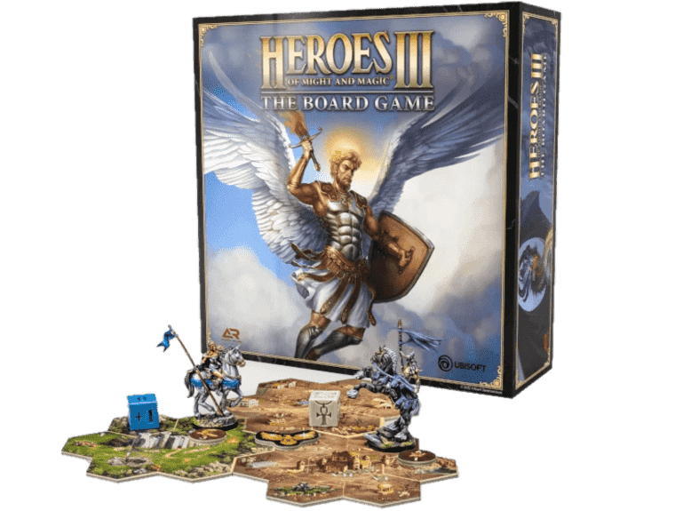 Heroes of M ight and Magic 3 Board Game Box and Pieces