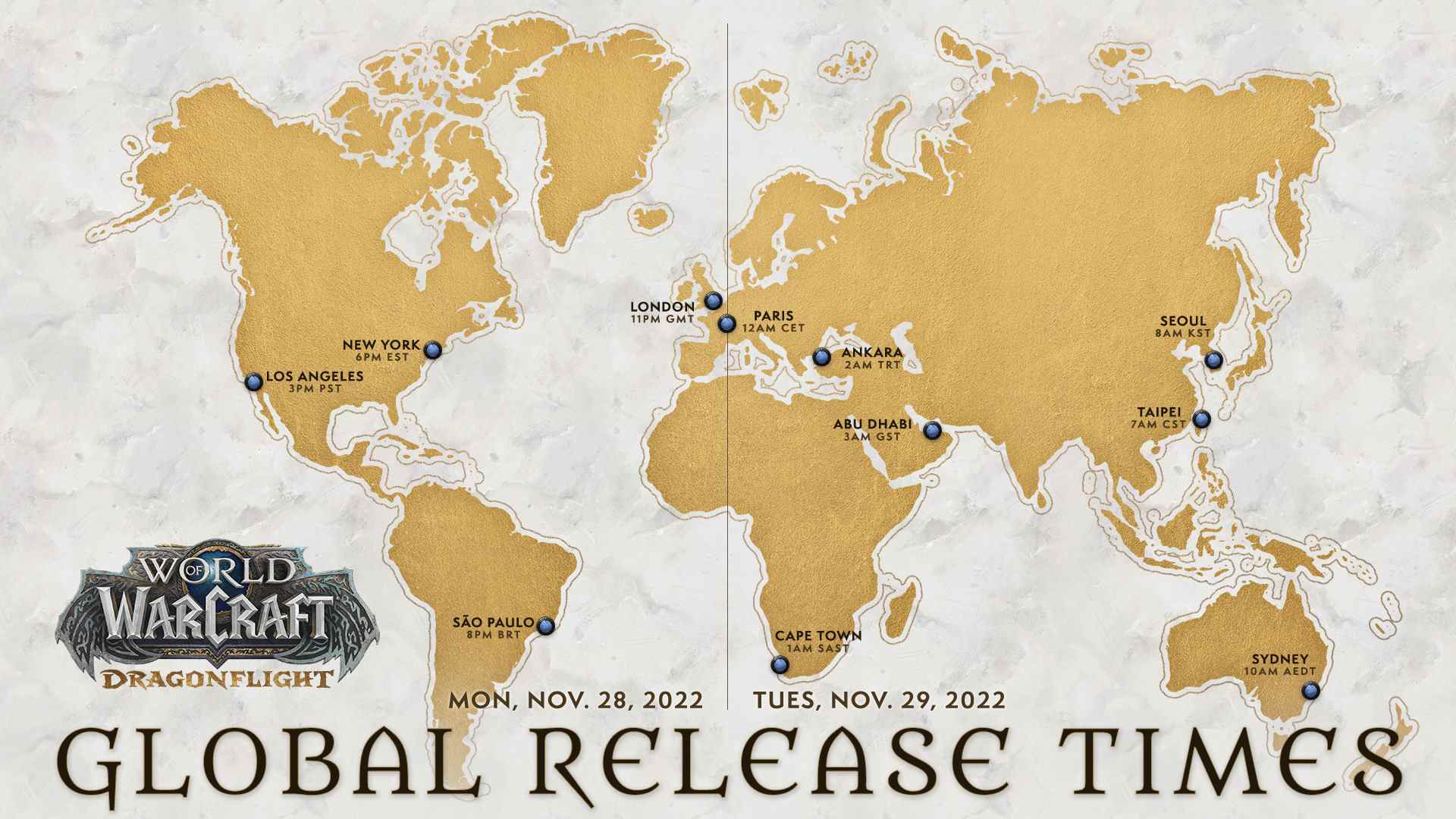 Une carte de temps de sortie pour l'extension Dragonflight de World of Warcraft