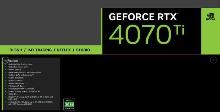 La GeForce RTX 4070 Ti de Nvidia pourrait arriver le 5 janvier