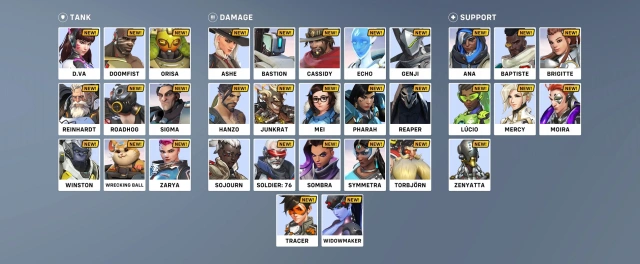 Rôles des personnages de la bêta d'Overwatch 2