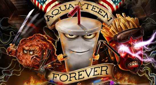 La nouvelle scène du film Aqua Teen Hunger Force présente Frylock et un équipement d'entraînement très étrange