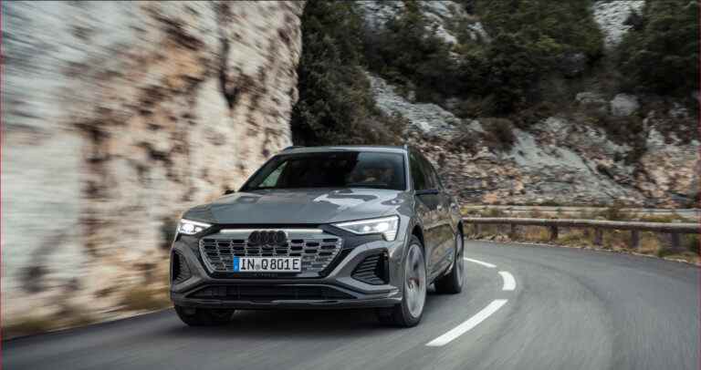 Le nouveau SUV phare Q8 e-tron d’Audi offre une autonomie maximale de 373 miles