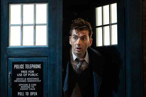 docteur qui est david tennant dans le tardis