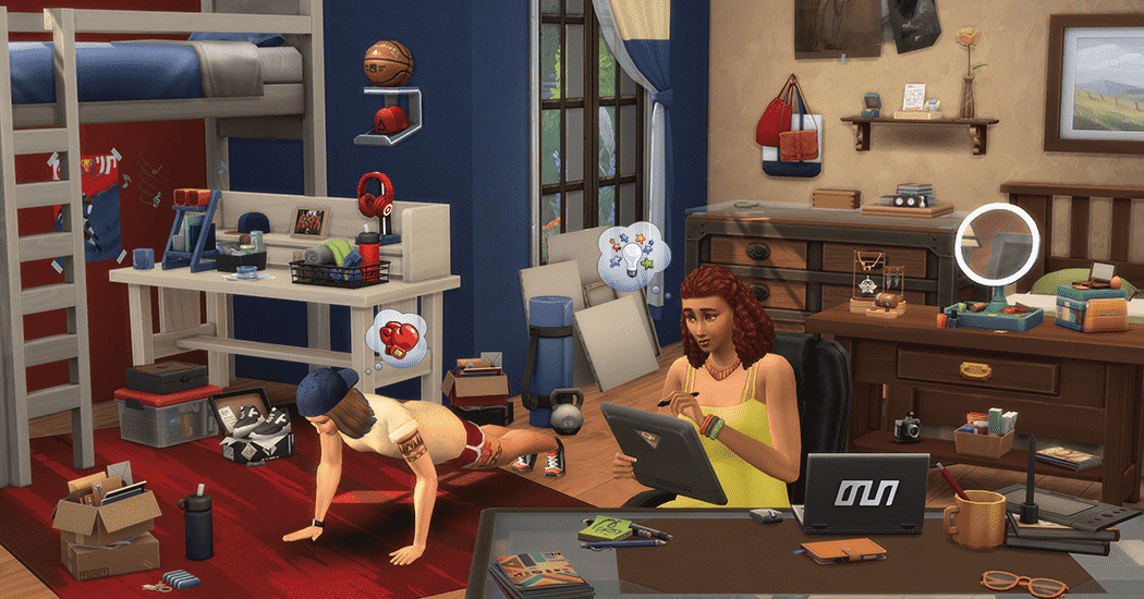 Les Sims 4 dit 'Merde, tu vis comme ça ?' 
