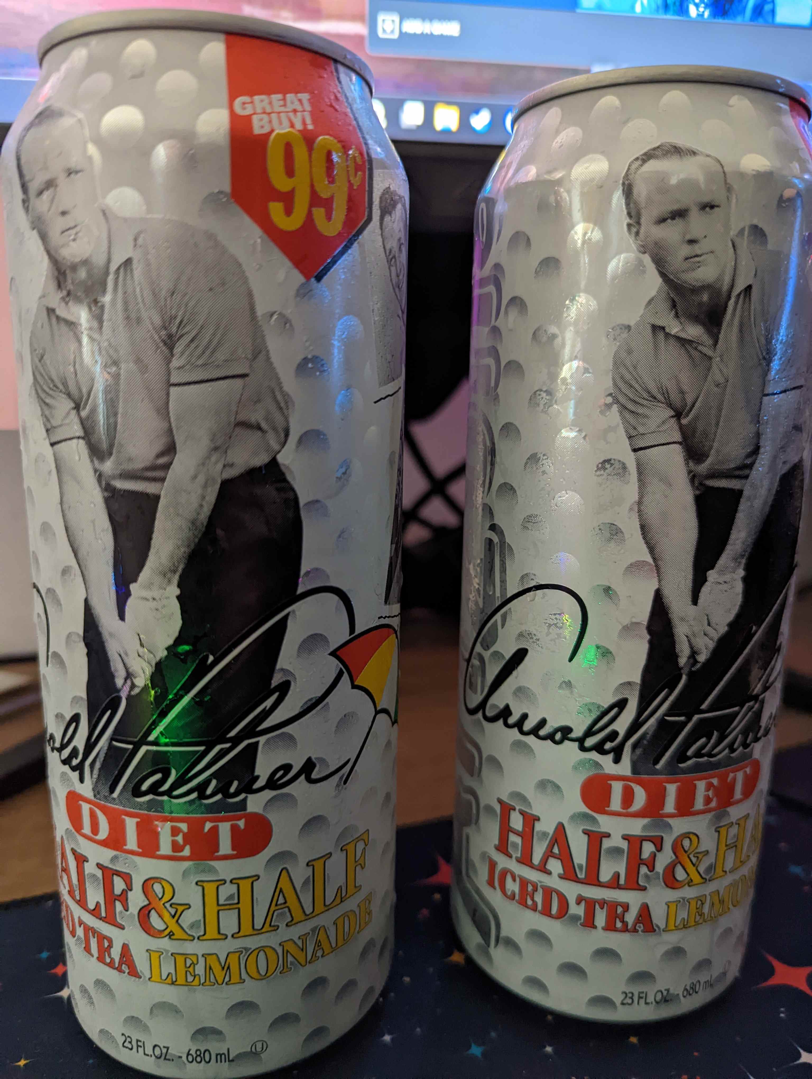 deux thés glacés croustillants et rafraîchissants Arizon Arnold Palmer