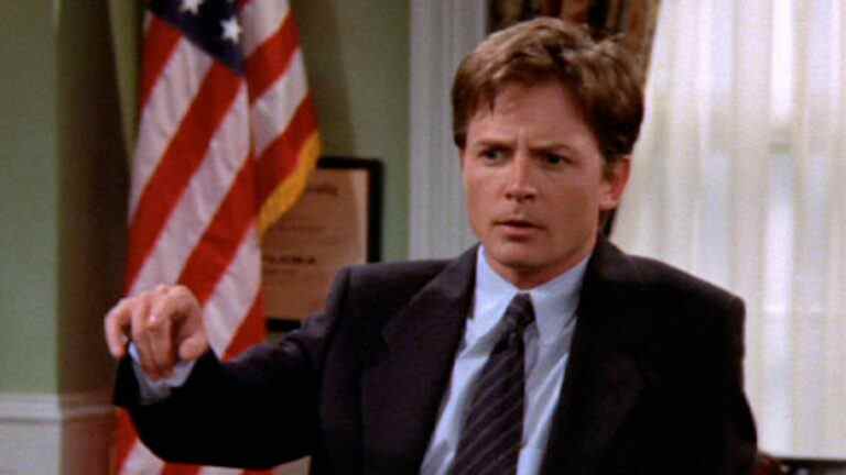 Michael J. Fox in Spin City.