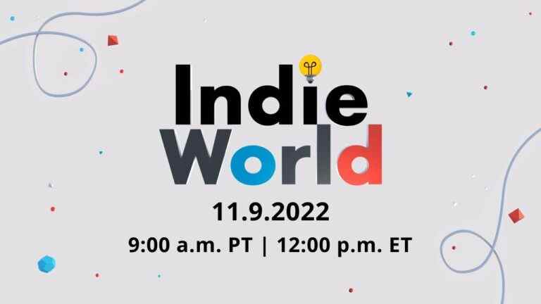 Nintendo Indie World Showcase 9 novembre : heure de début et comment regarder
