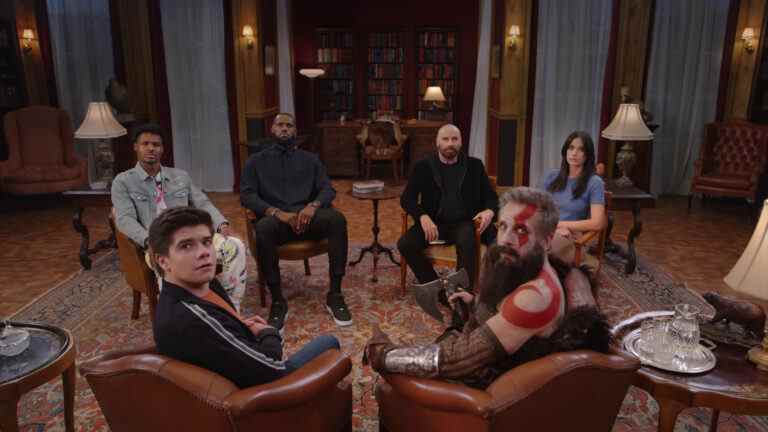 Publicité de God of War Ragnarok « All Parents Can Relate » mettant en vedette Ben Stiller, John Travolta, LeBron James et leurs enfants    
