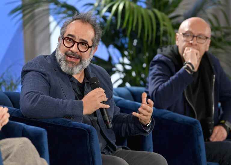 Eugenio Caballero (Production Designer) and Martín Hernandez (Sound Designer / Supervisor) onstage at 2022 IndieWire FYC Consider This Brunch  at the Citizen News on November 18th, 2022 in Hollywood, California.