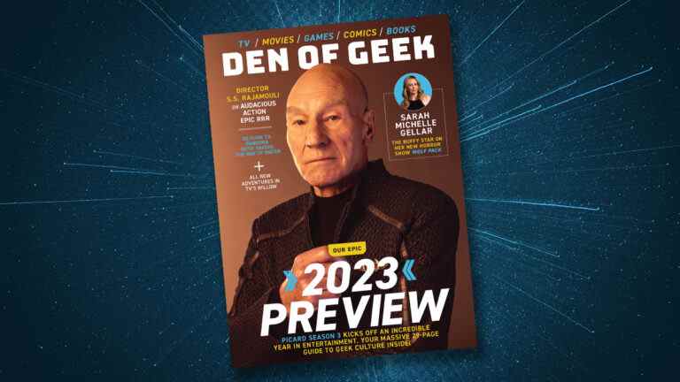 Patrick Stewart in Star Trek: Picard Season 3 on the cover of Den of Geek magazine