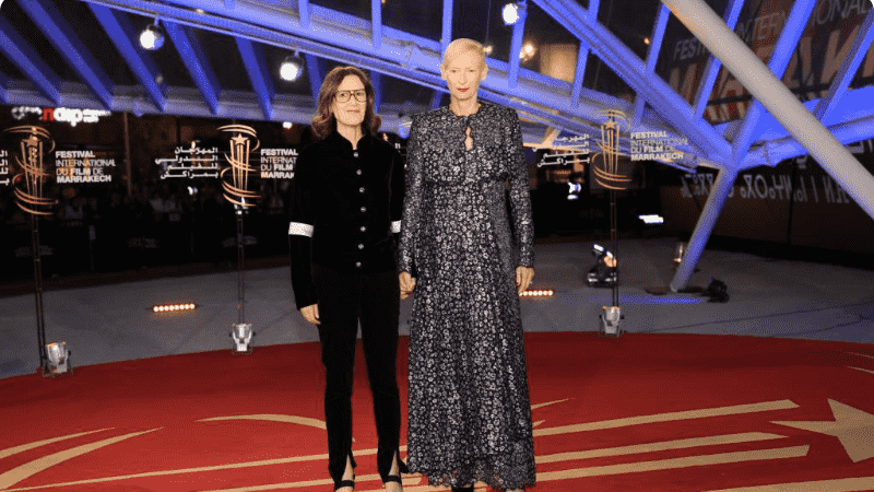 Tilda Swinton à Marrakech lors de son 