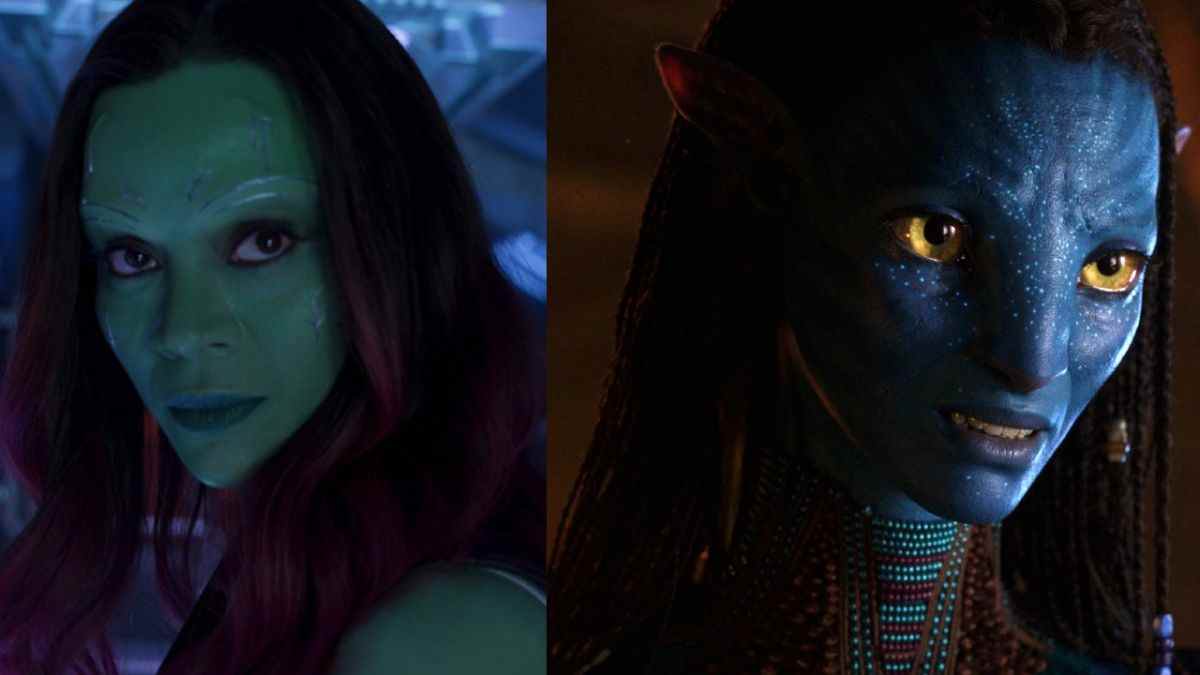 Gamora in Guardians of the Galaxy Vol. 2 and Neytiri in Avatar: The Way of Water