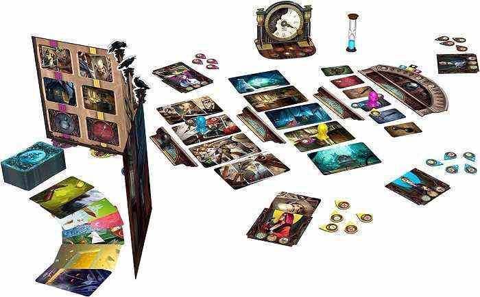 Image du jeu de société Mysterium avec tous les composants