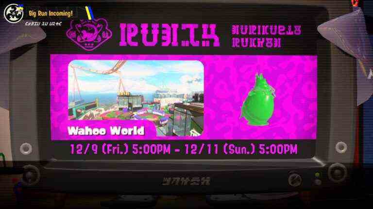 Splatoon 3 accueillera l'événement Big Run le 9 décembre
