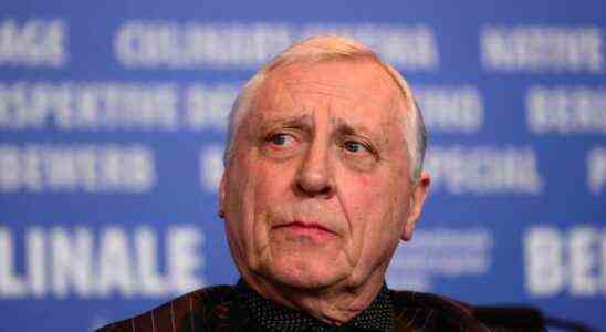 British film director Peter Greenaway addresses the press conference of the film "Eisenstein in Guanajuato" at the 65th Berlin International Film Festival Berlinale in Berlin, on February 11, 2015. AFP PHOTO / JOHN MACDOUGALL (Photo by John MACDOUGALL / AFP) (Photo by JOHN MACDOUGALL/AFP via Getty Images)