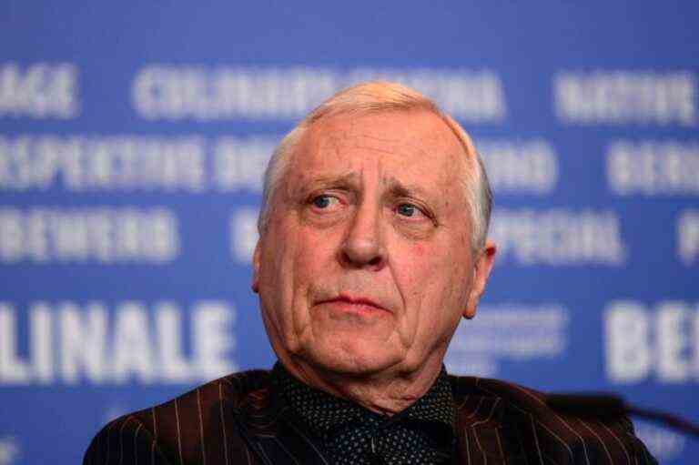 British film director Peter Greenaway addresses the press conference of the film "Eisenstein in Guanajuato" at the 65th Berlin International Film Festival Berlinale in Berlin, on February 11, 2015. AFP PHOTO / JOHN MACDOUGALL (Photo by John MACDOUGALL / AFP) (Photo by JOHN MACDOUGALL/AFP via Getty Images)