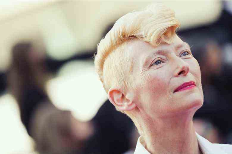 CANNES, FRANCE - JULY 17: (EDITOR'S NOTE: Image was processed using digital filters.) Tilda Swinton attends the final screening of "OSS 117: From Africa With Love" and closing ceremony during the 74th annual Cannes Film Festival on July 17, 2021 in Cannes, France. (Photo by Vittorio Zunino Celotto/Getty Images for Kering)