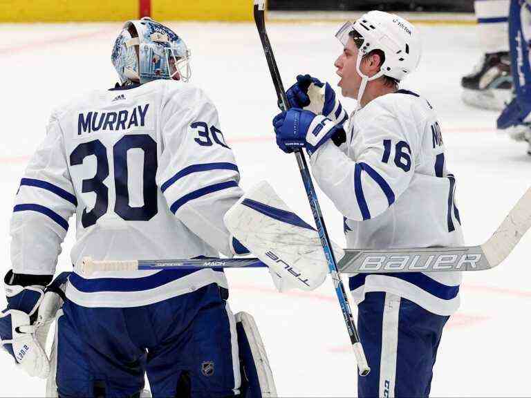 Mitch Marner des Leafs prolonge sa séquence de points à 20 matchs, Murray excellent dans la victoire par jeu blanc