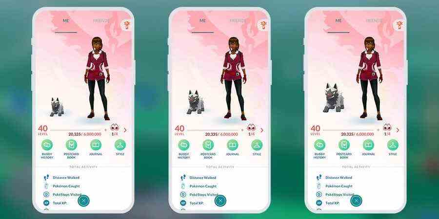 Pokémon GO XXS et XXL