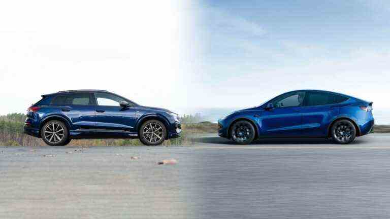 Voici comment l’Audi Q4 50 E-Tron se compare au Tesla Model Y