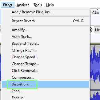 Ajouter des effets à l'audio dans Audacity