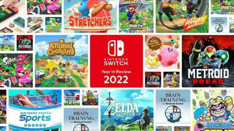 Vous pouvez obtenir vos statistiques Nintendo Switch "Année en revue" maintenant pour 2022
