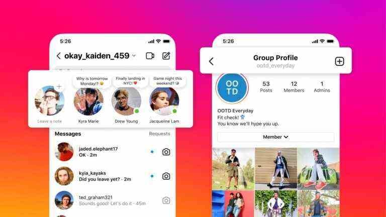 Instagram prend désormais en charge les mises à jour de texte avec le lancement de Notes, ajoute d’autres nouvelles fonctionnalités de partage