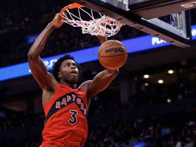 Les Raptors de Toronto en difficulté devront se débrouiller sans OG Anunoby pendant au moins une semaine